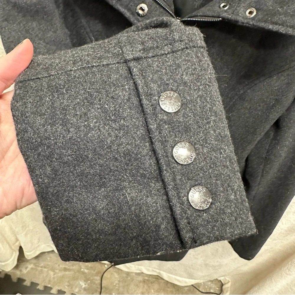 Y2K Guess women’s wool trench coat size medium gray